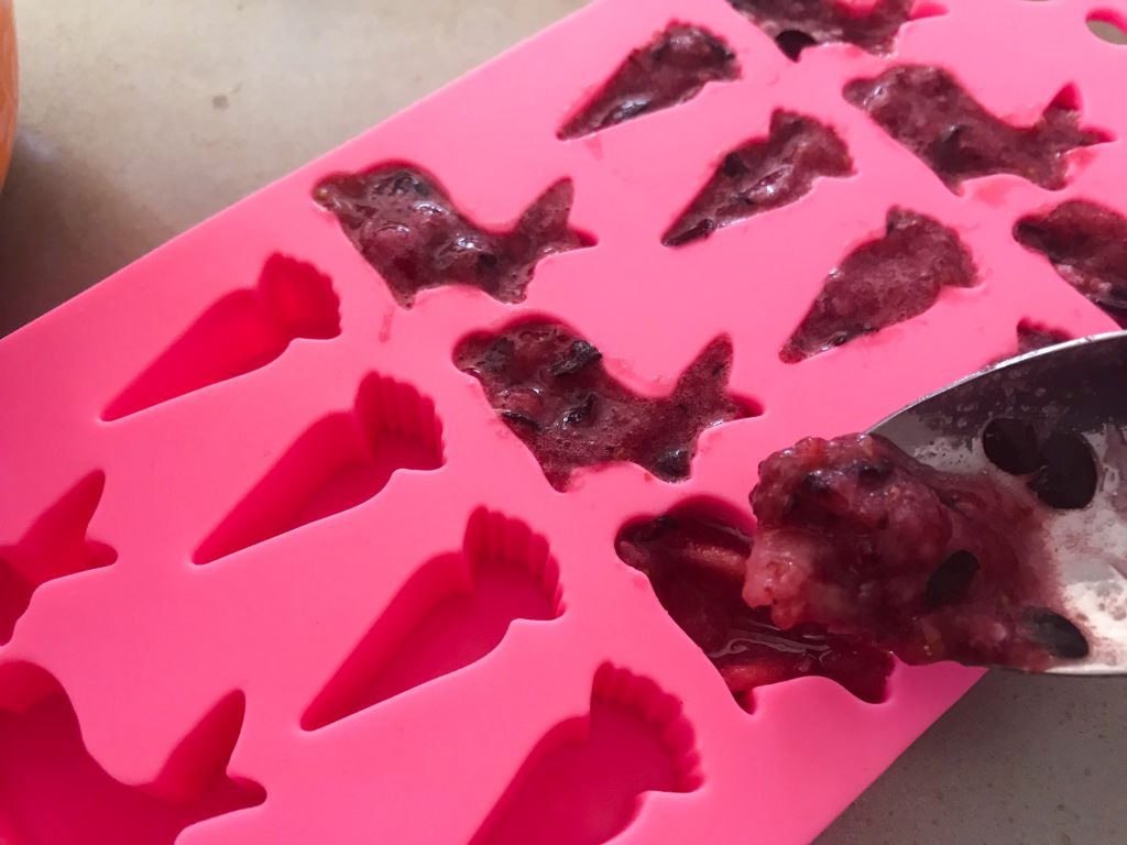 Frozen Strawberry-Blueberry Layered Dog Treats